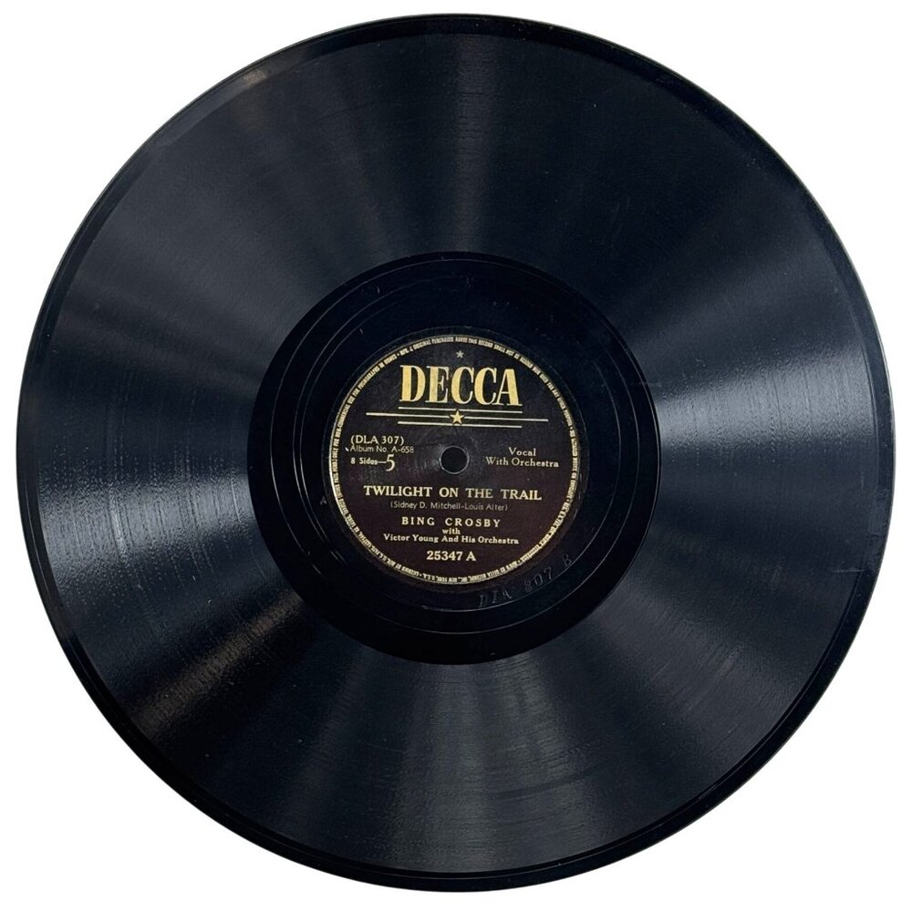 Bing Crosby Twilight On The Trail / Well Rest At The End 25347 Decca 78 RPM